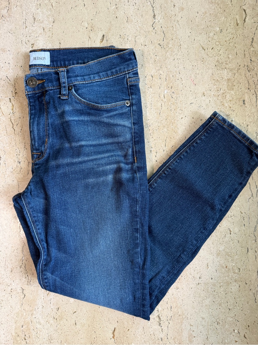 Hudson Krista Super Skinny Jeans Women’s 30 Blue Stretch Denim Ankle 27” Inseam